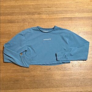 Alphalete Teal Cropped Long Sleeve Shirt